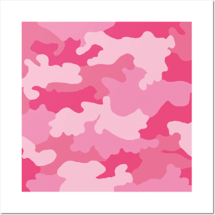 Camouflage pink Posters and Art